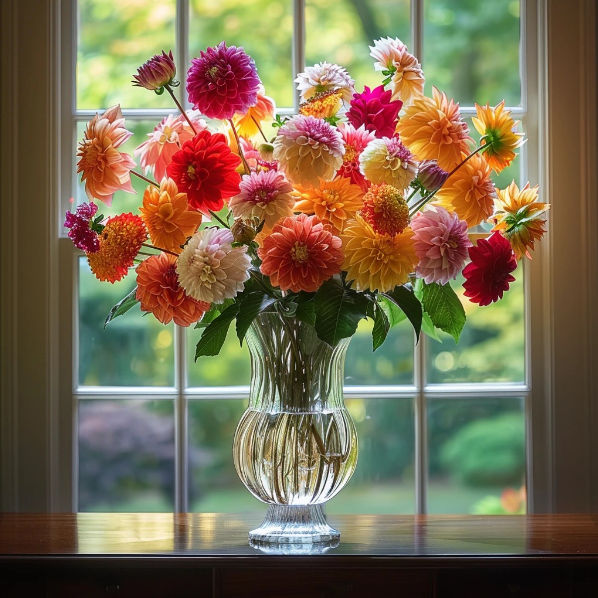 dahlia flower arrangement