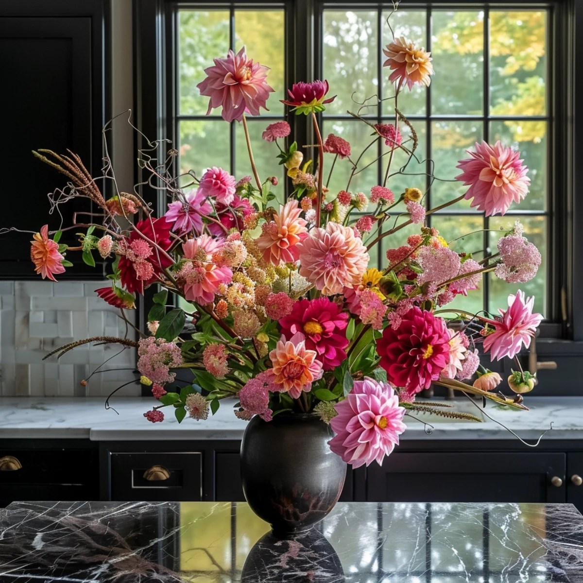 dahlia flower arrangements