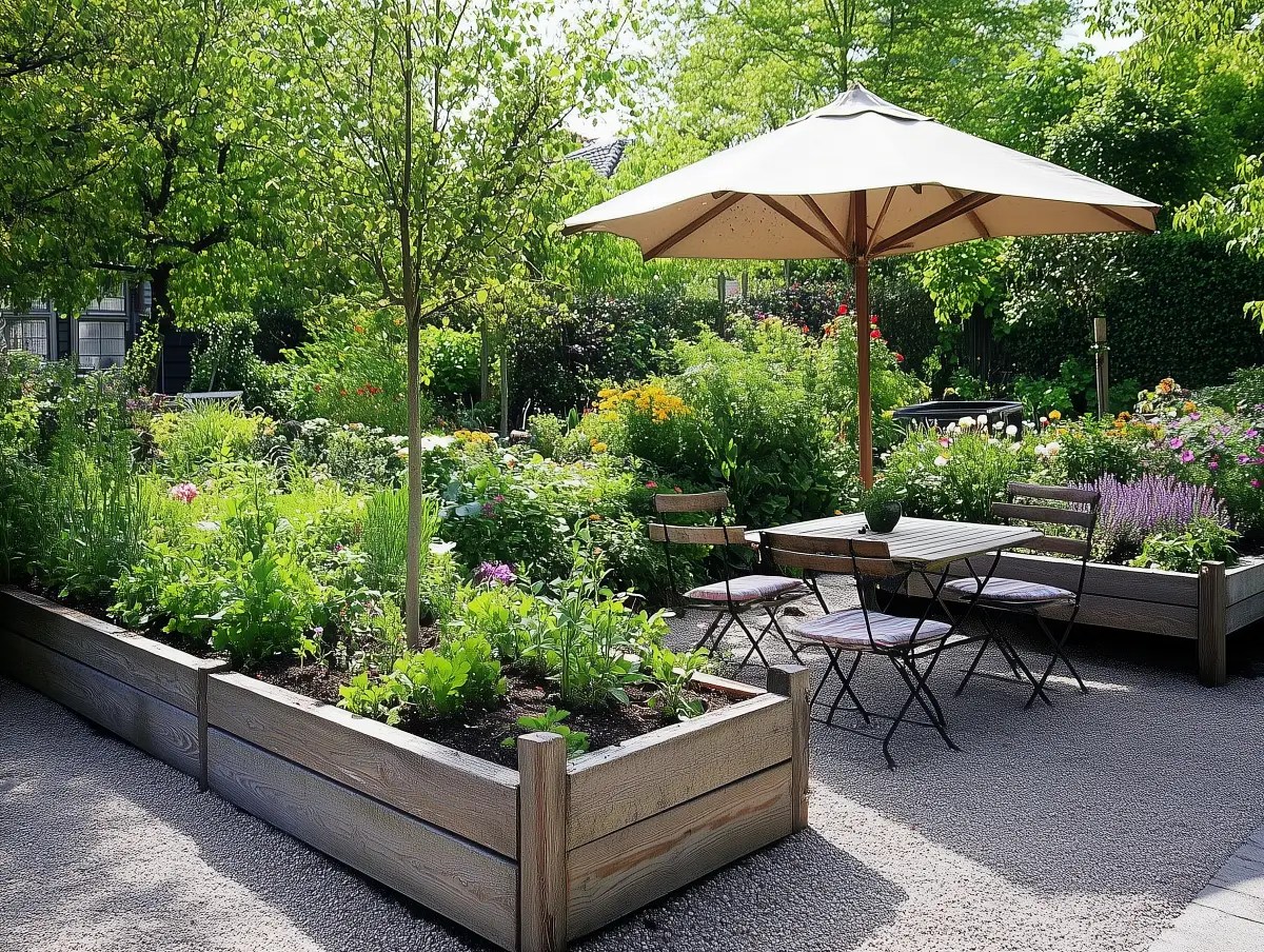 raised bed seating area