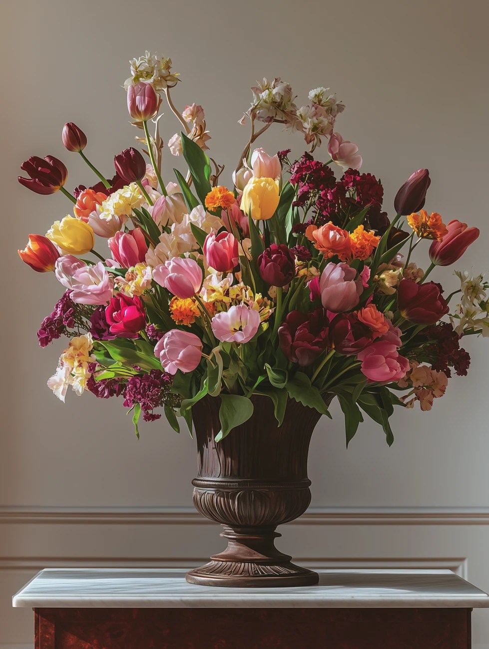 tulip flower arrangements