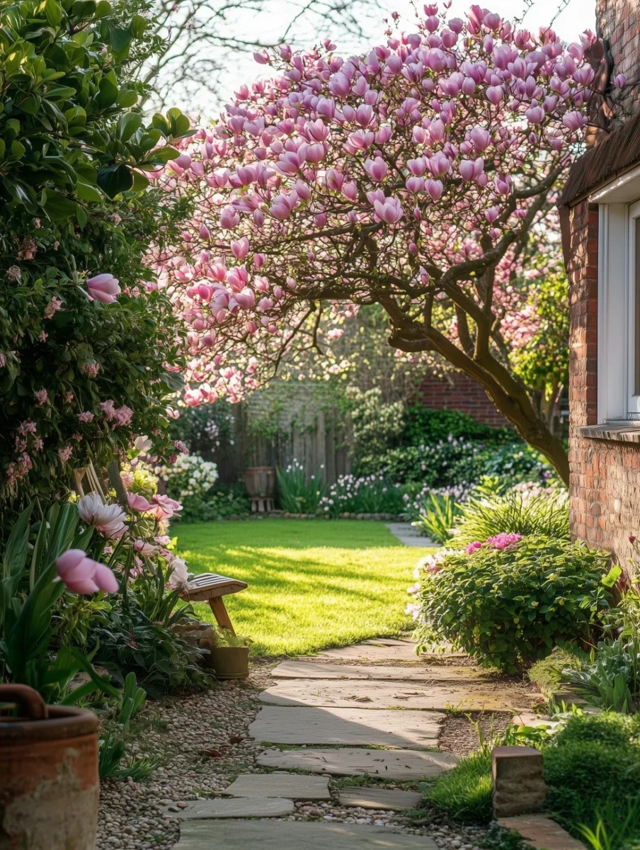 vibrant magnolia flowers
