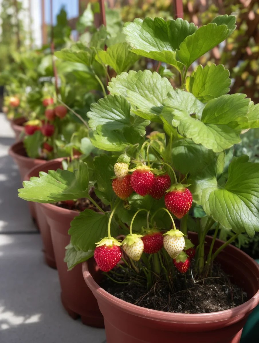how to grow strawberries - in pots