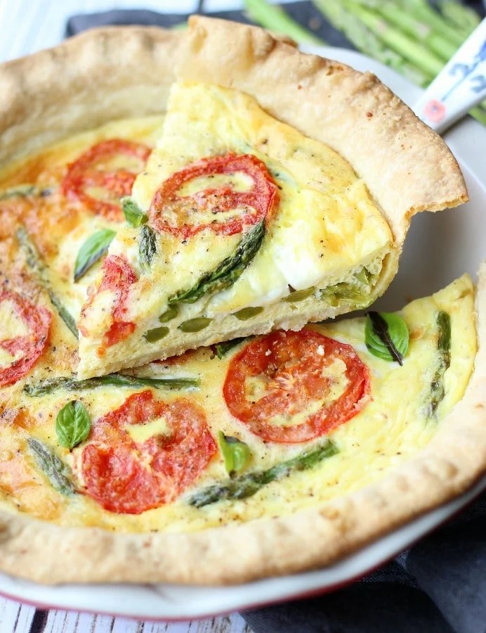Roasted Tomato and Asparagus Quiche Garden in the Kitchen