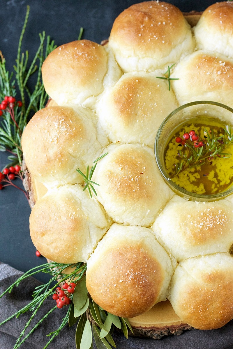Garlic Parmesan Bread Wreath Garden in the Kitchen