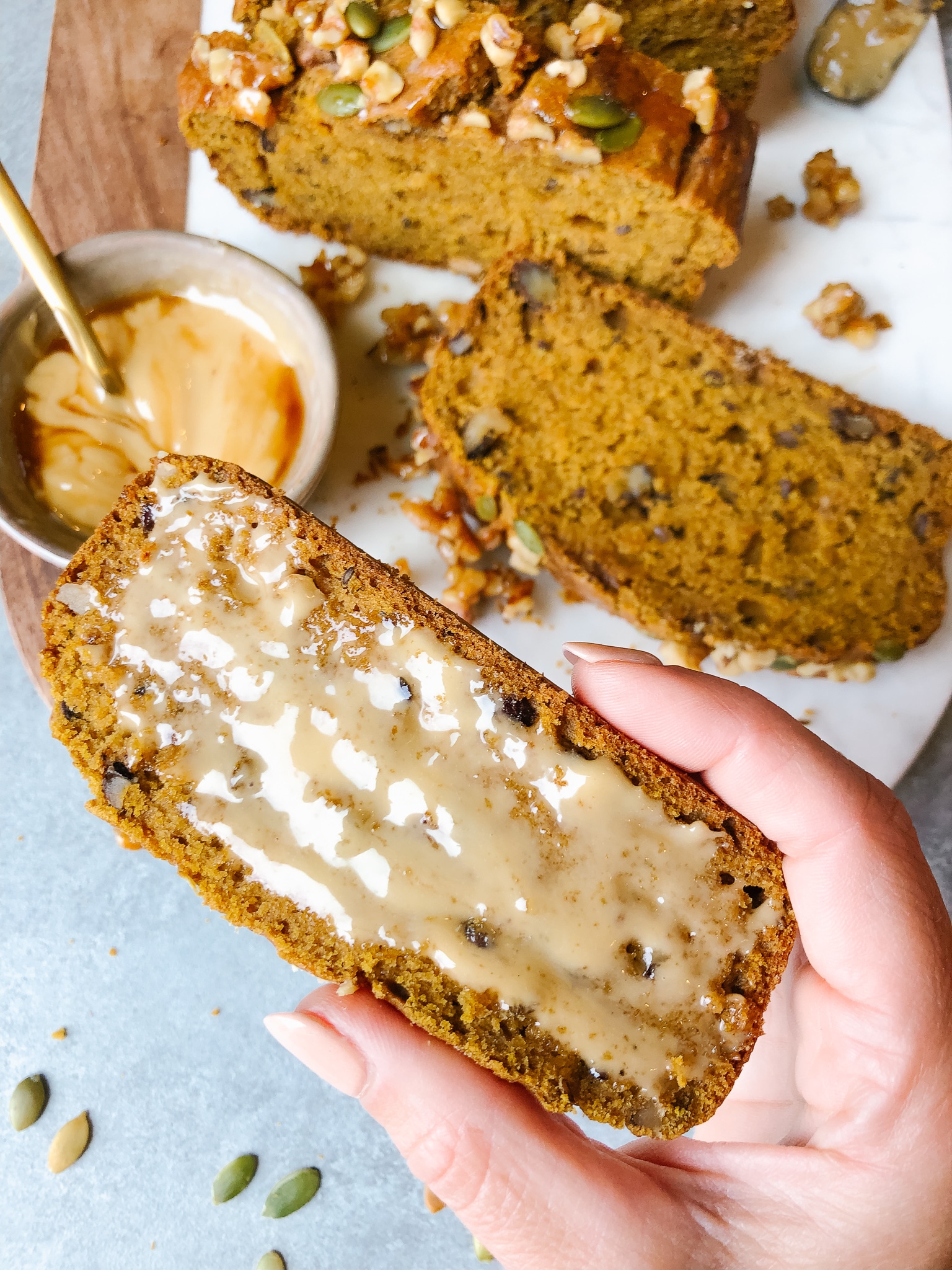 Pumpkin Walnut Bread {Healthy and Moist} Garden in the Kitchen