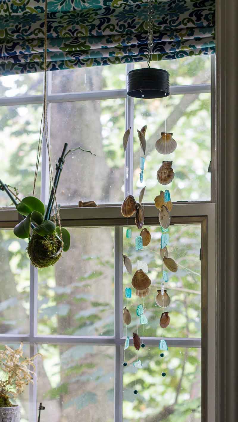 How to Make a Seashell & Sea Glass Wind Chime Garden Matter