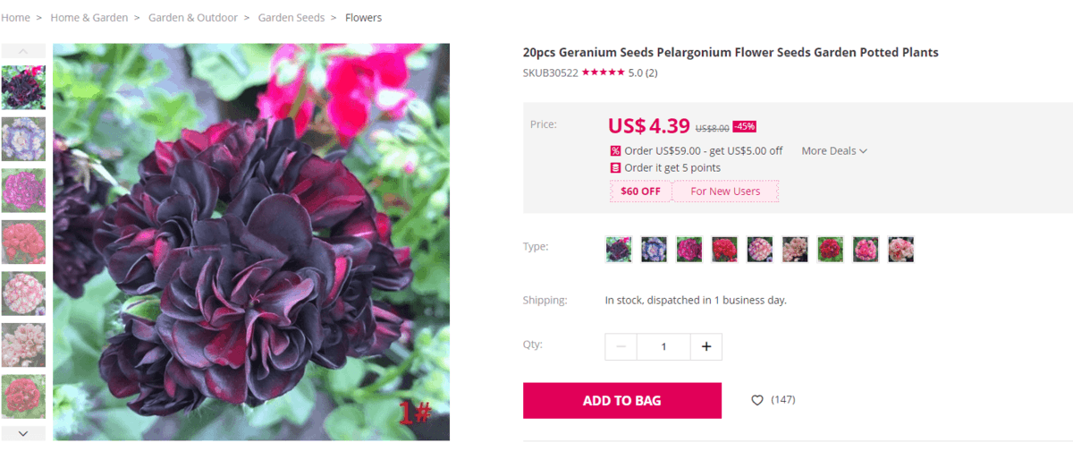 NewChic website product page