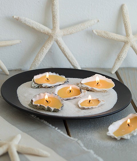 Seashell Tea Light Candles