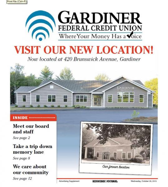 About Us Gardiner Federal Credit Union