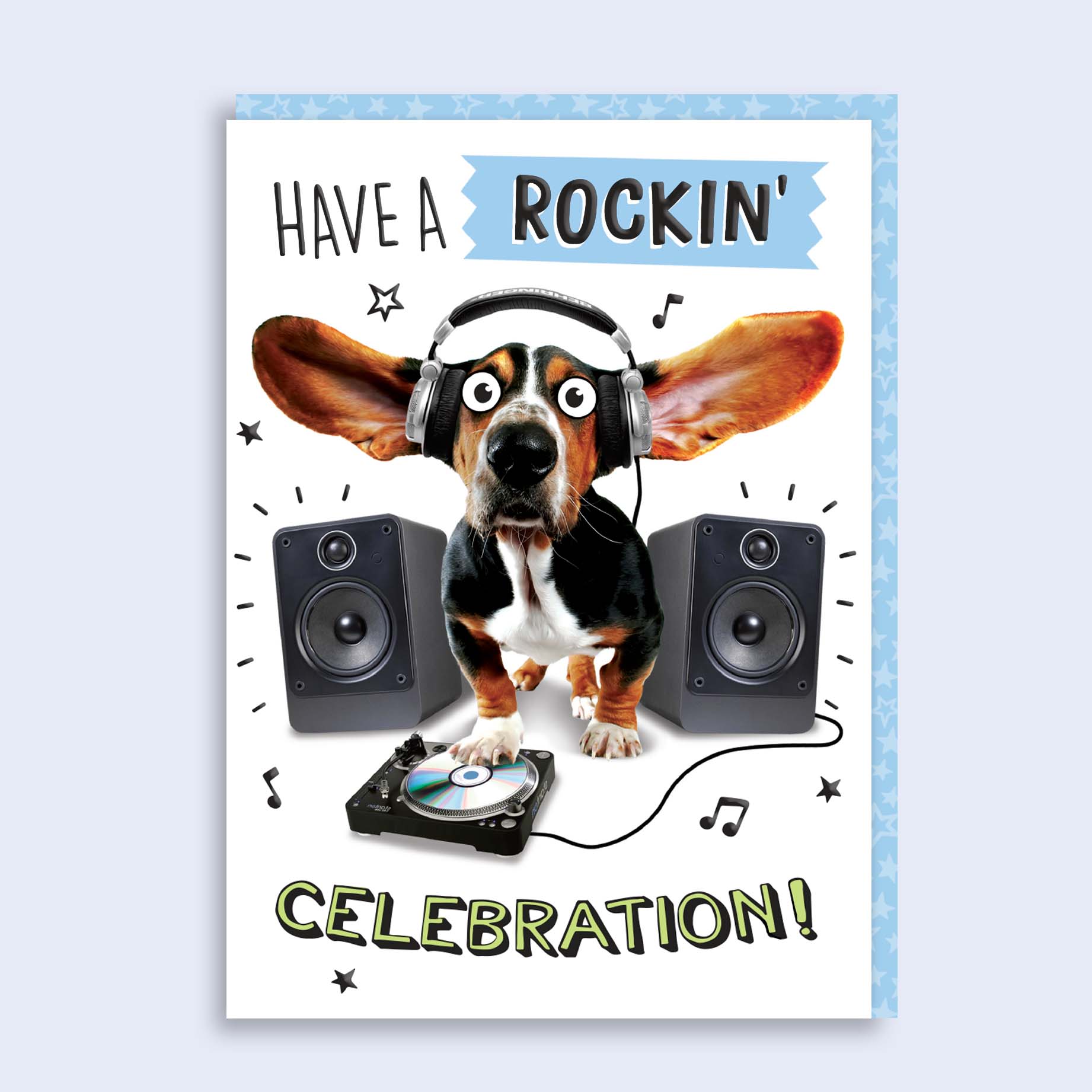 Just Fur Fun Birthday Card Rockin' Celebration Garlanna Greeting Cards
