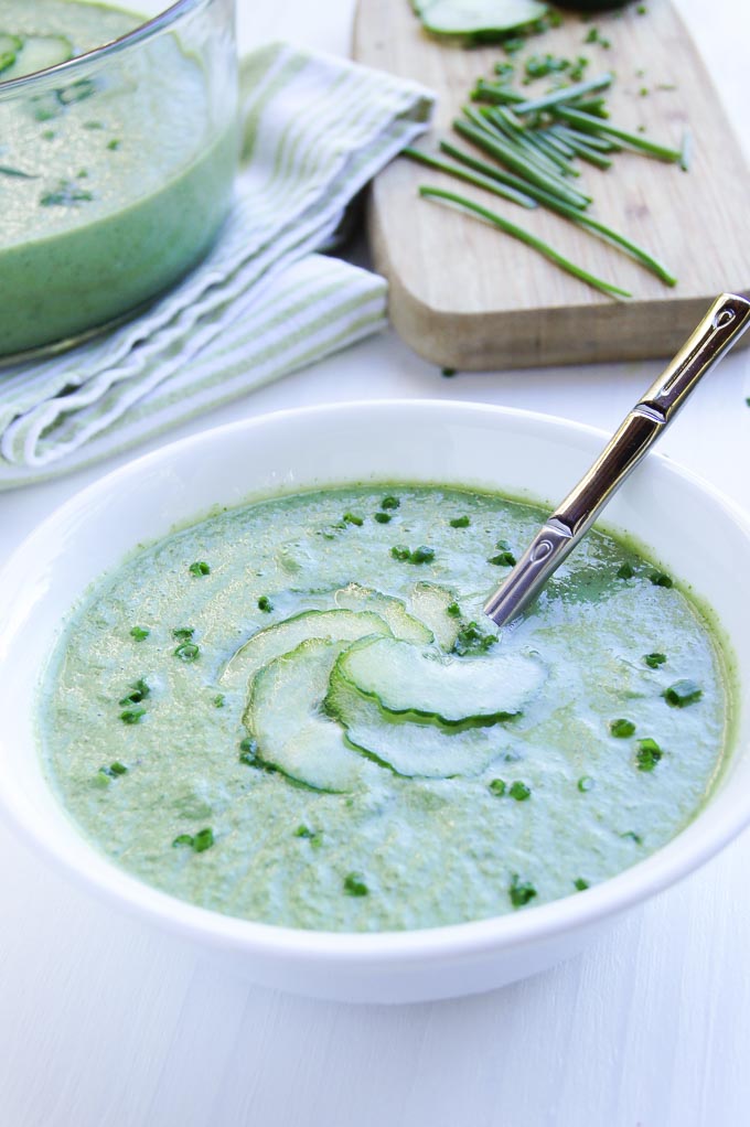 NOCOOK CHILLED CUCUMBER AND MINT SOUP GARLIC MATTERS