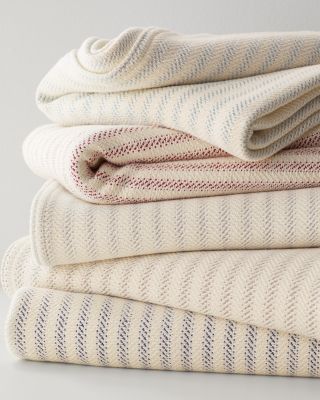 Cotton Ticking Stripe Blanket and Throw Hill