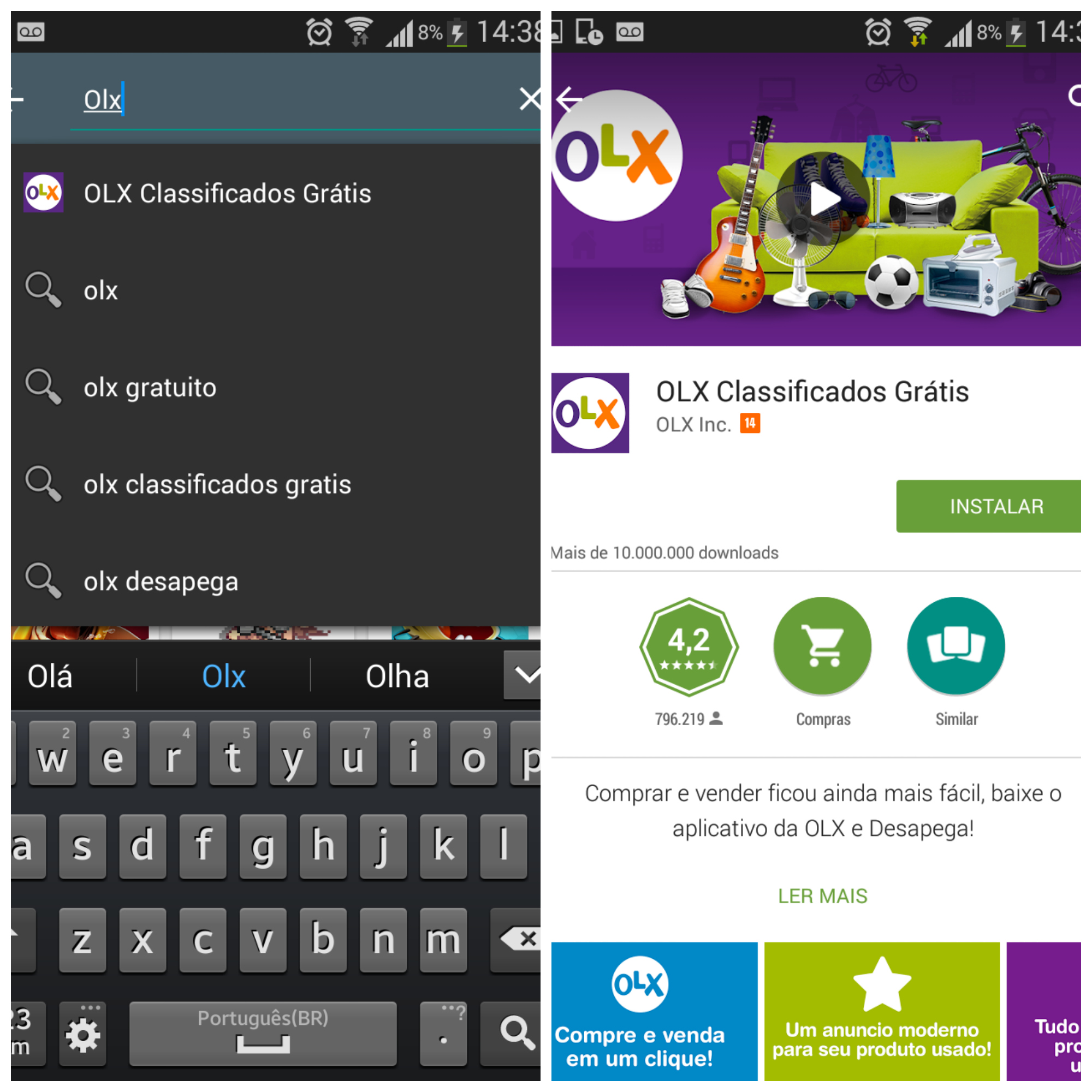 Crie anúncios gratuitos e desapega com a OLX!
