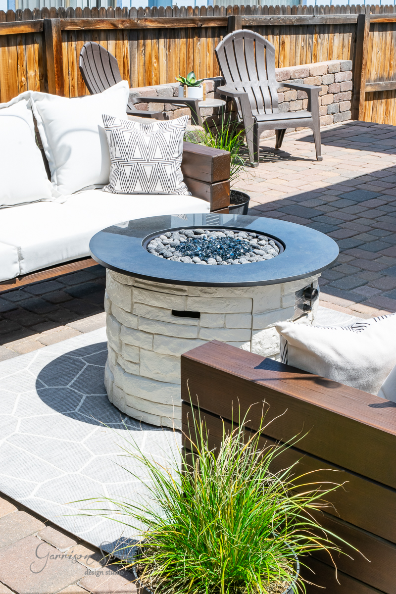 DIY Fire Pit Makeover with Wood Cover Garrison Street Design Studio