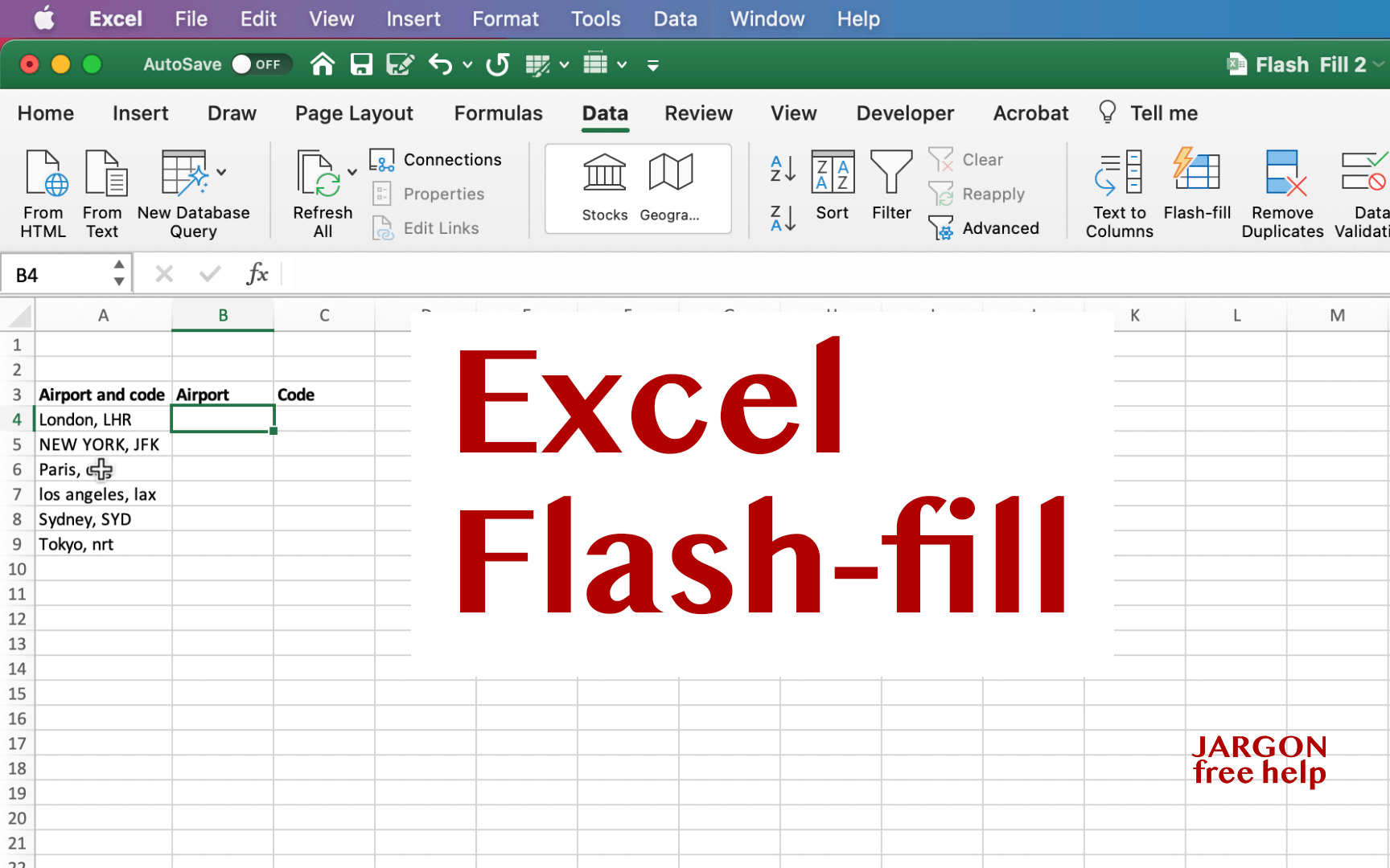 How to Use Excel Flashfill Gary Schwartz's Blog