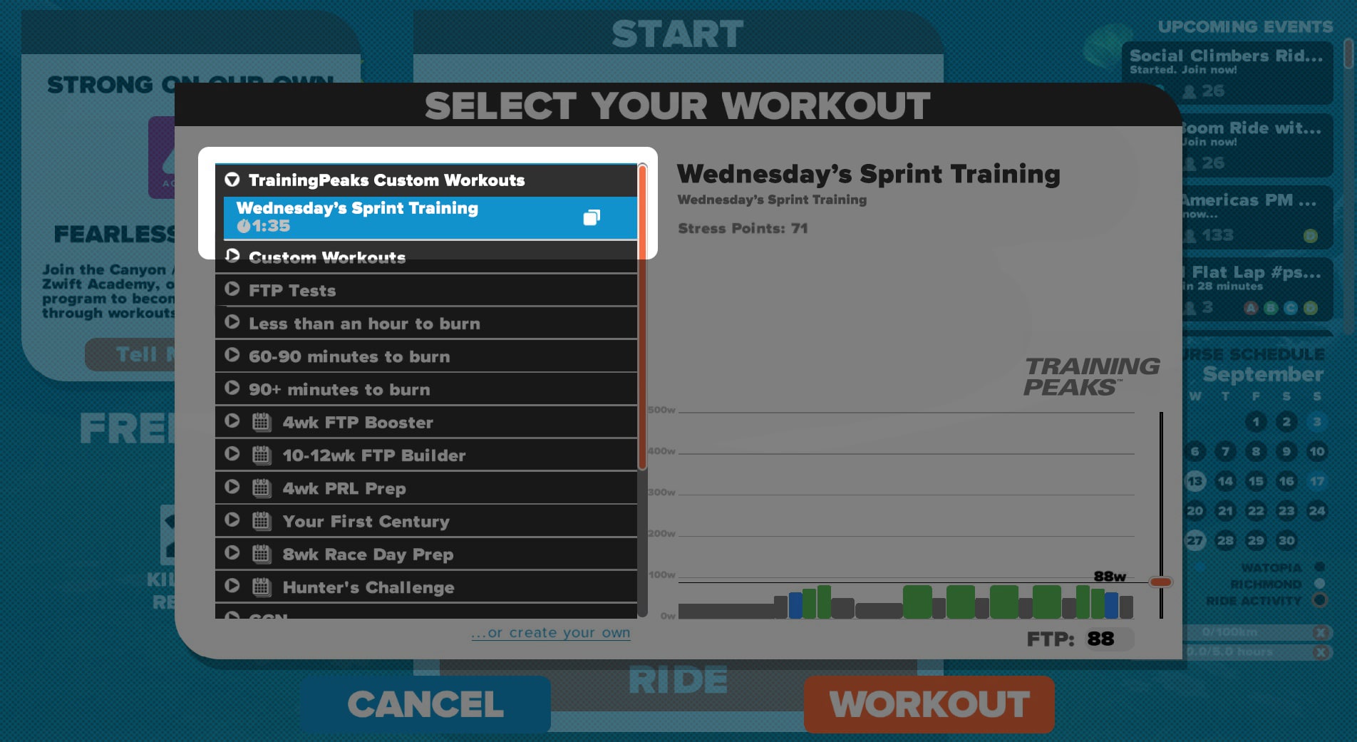 TrainingPeaks Structured Workouts in Zwift Gary Tingley Cycling Coach