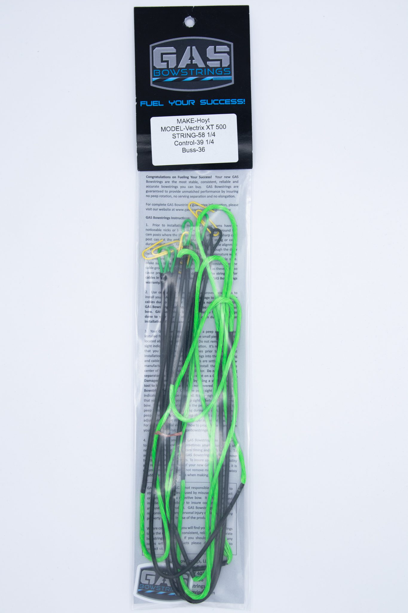 Hoyt Vectrix XT 500 Flo Green GAS BOWSTRINGS