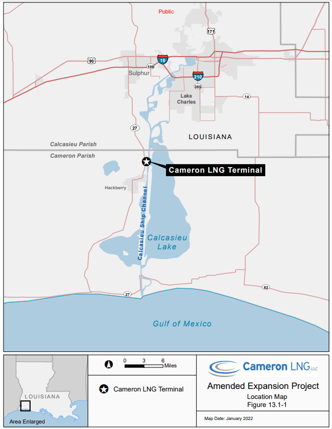 Cameron LNG Expansion Requests Train 4 Enhancement Gas Compression