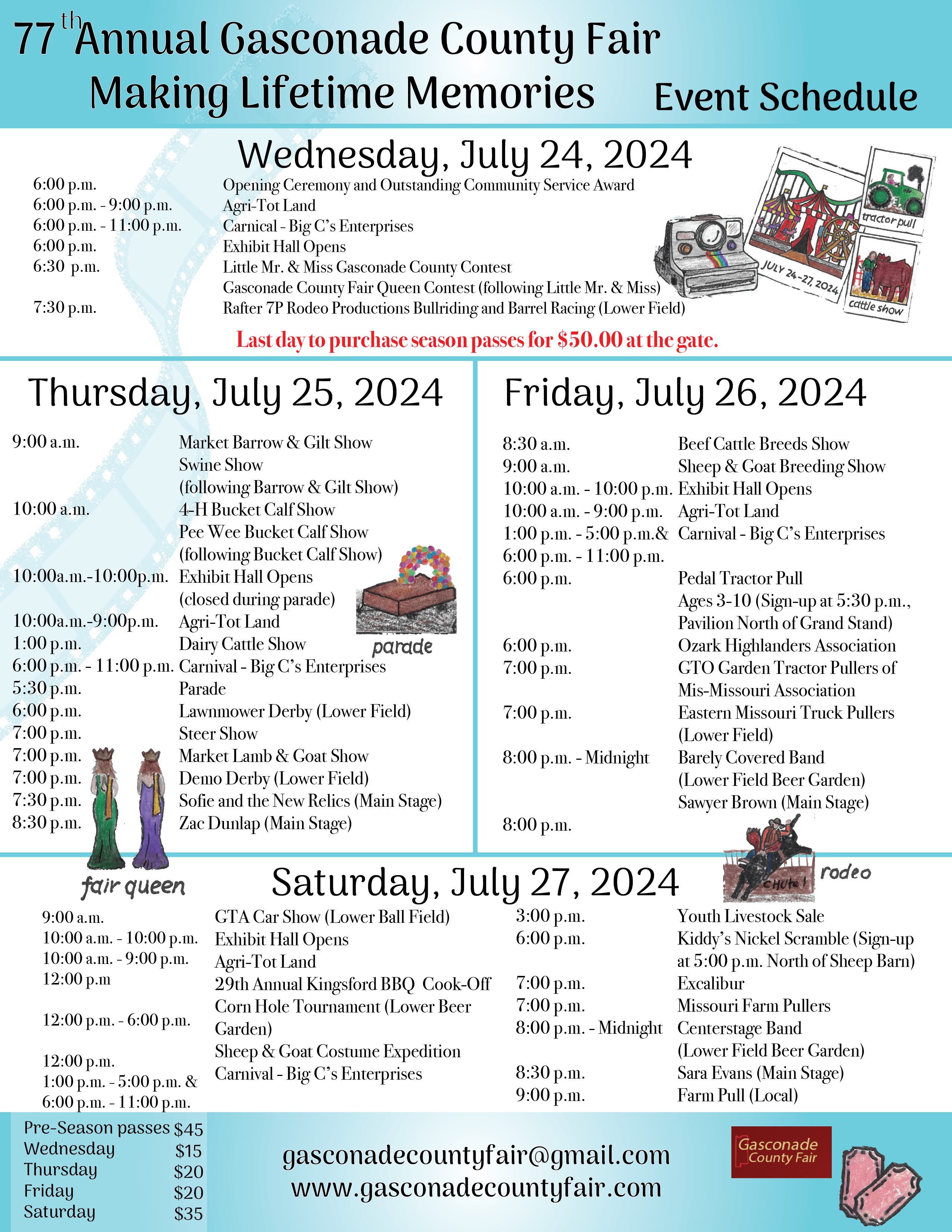 Daily Events Gasconade County Fair