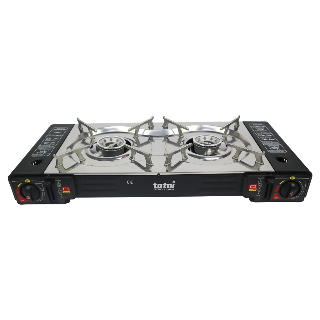 TOTAI DOUBLE BURNER PORTABLE CARTRIDGE GAS STOVE Gas Junction