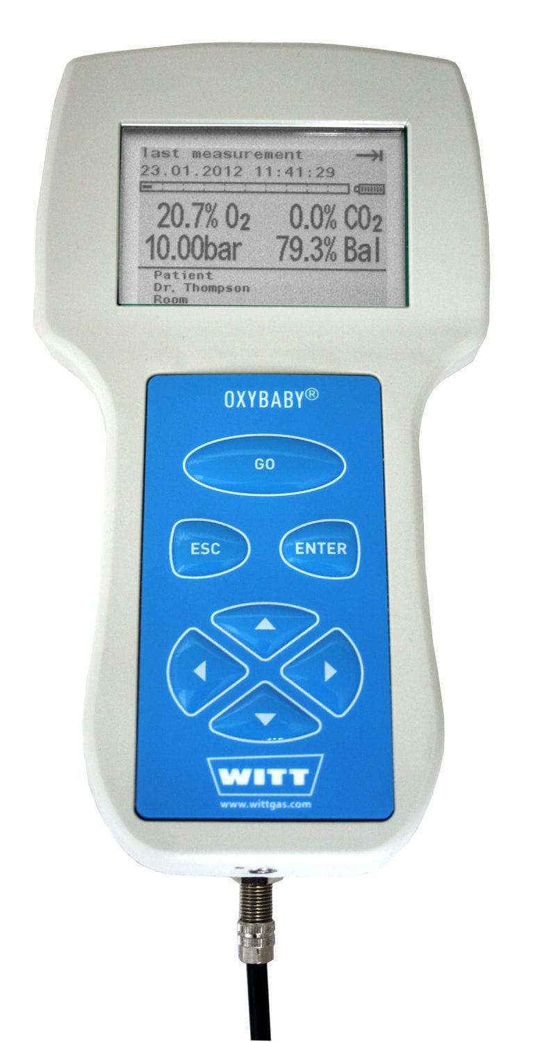 OXYBABY Med Medical Gas Analyser Oxygen and Carbon Dioxide Gastech