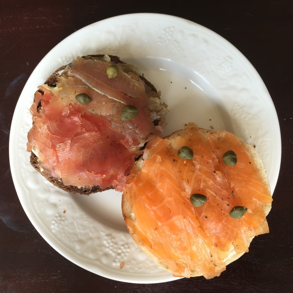 Salmon and Tuna Lox with Capers