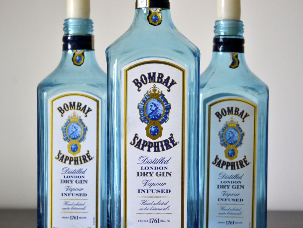 bombay sapphire bottles close up GastroGays