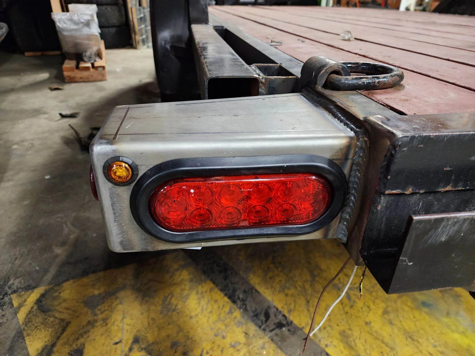 Heavy Duty Weld On LED Trailer Tail Light Housing Kit 3/16 Steel DIY