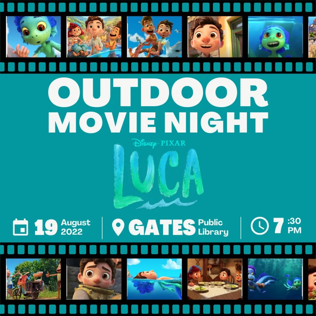 Family Outdoor Movie Night Gates Public Library