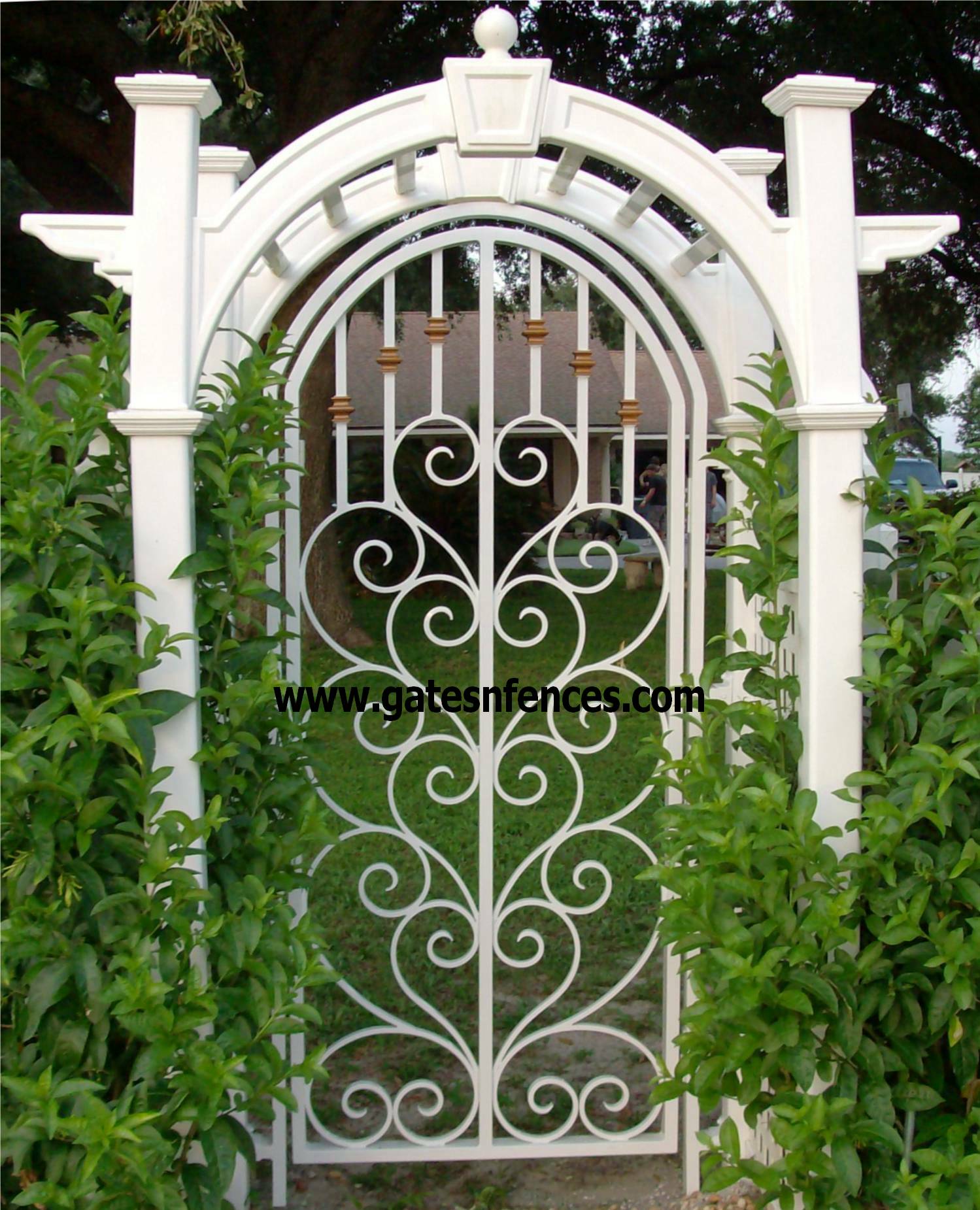 Garden GatesWalk Thru GatesWrought Iron or Aluminum Garden Pedestrian