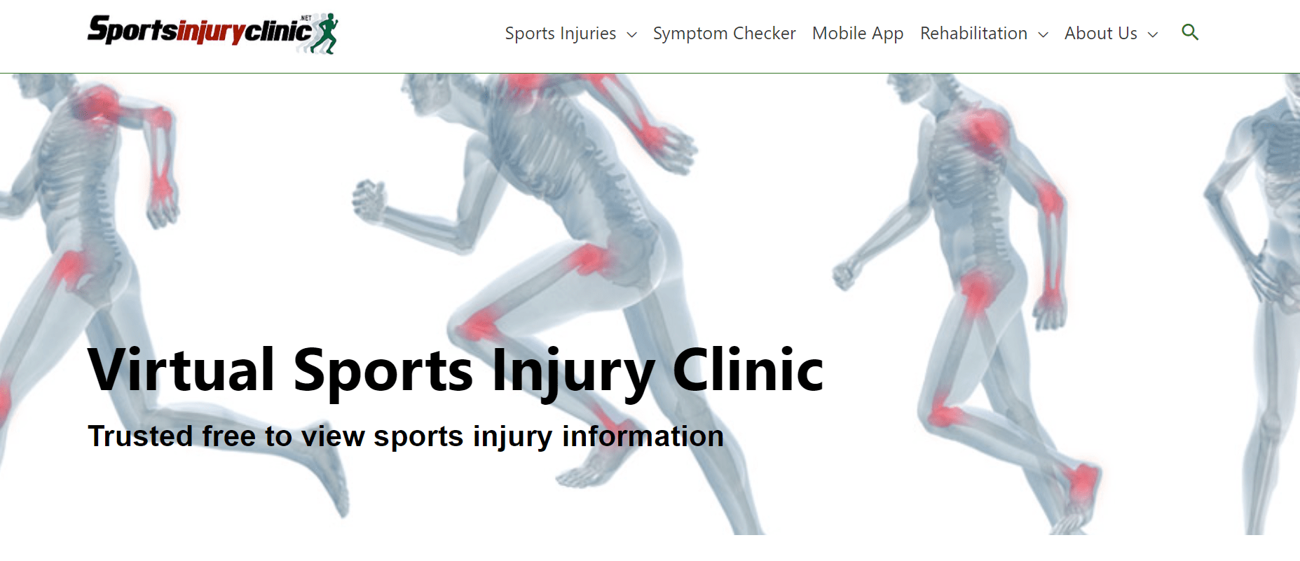 Virtual Sports Injury Clinic site,Mobile