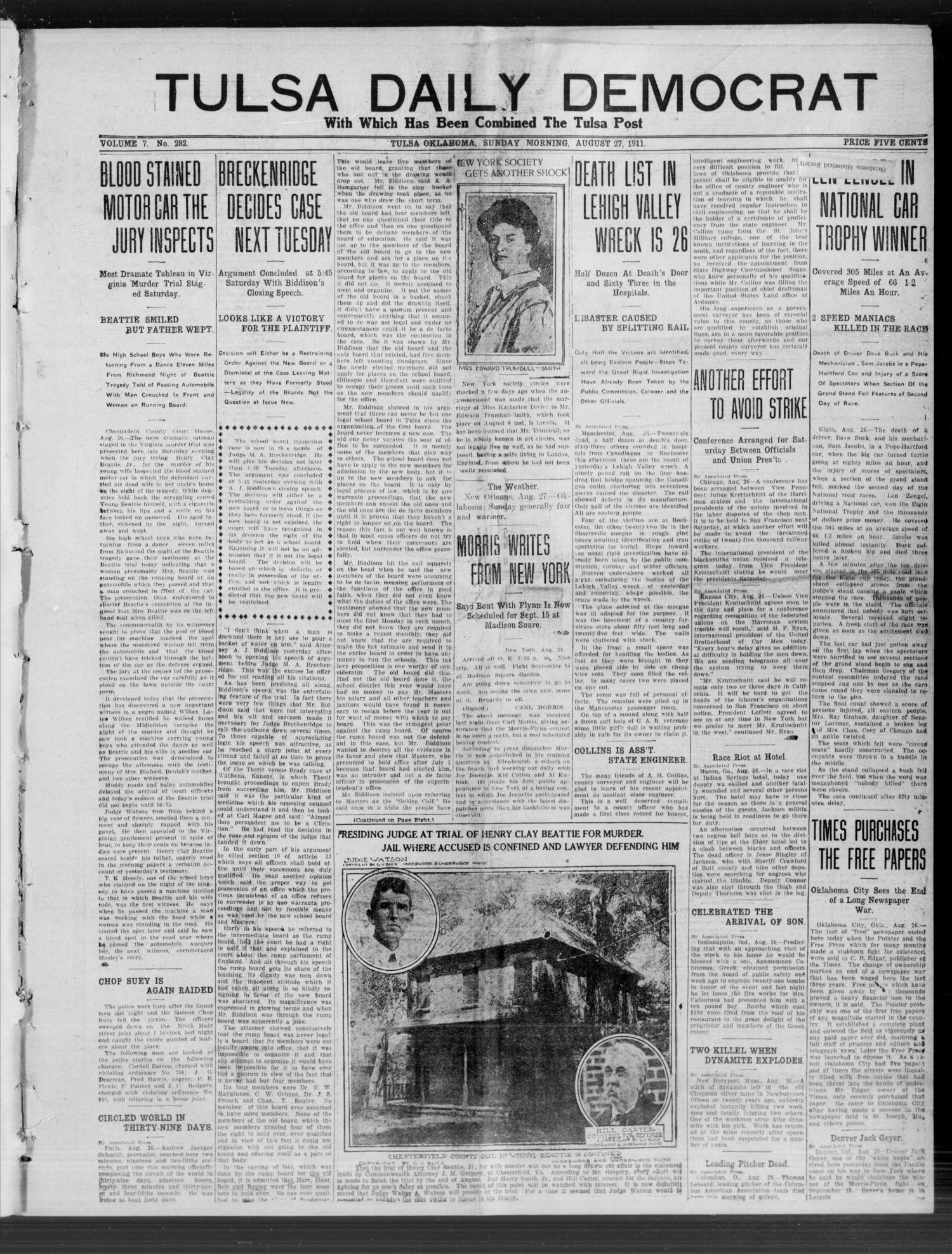 Tulsa Daily Democrat (Tulsa, Okla.), Vol. 7, No. 282, Ed. 1 Sunday