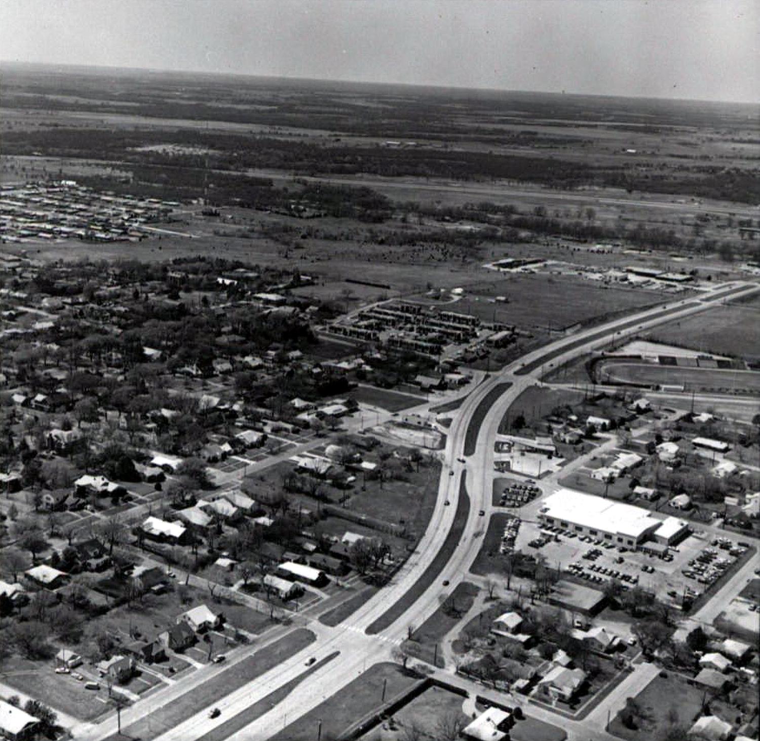 Aerial pictures of city of Ardmore and surrounding land taken March