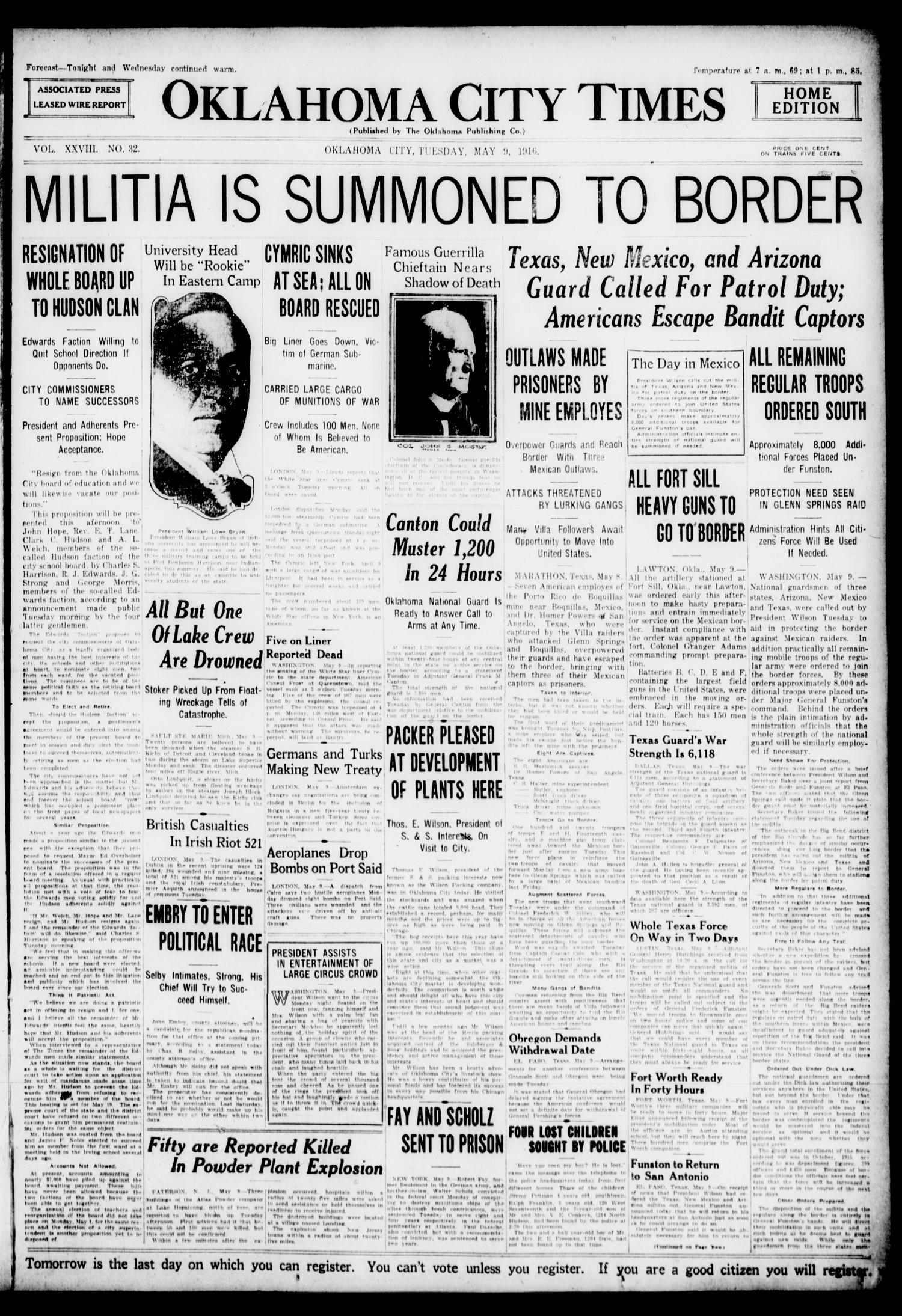 Oklahoma City Times (Oklahoma City, Okla.), Vol. 28, No. 32, Ed. 1