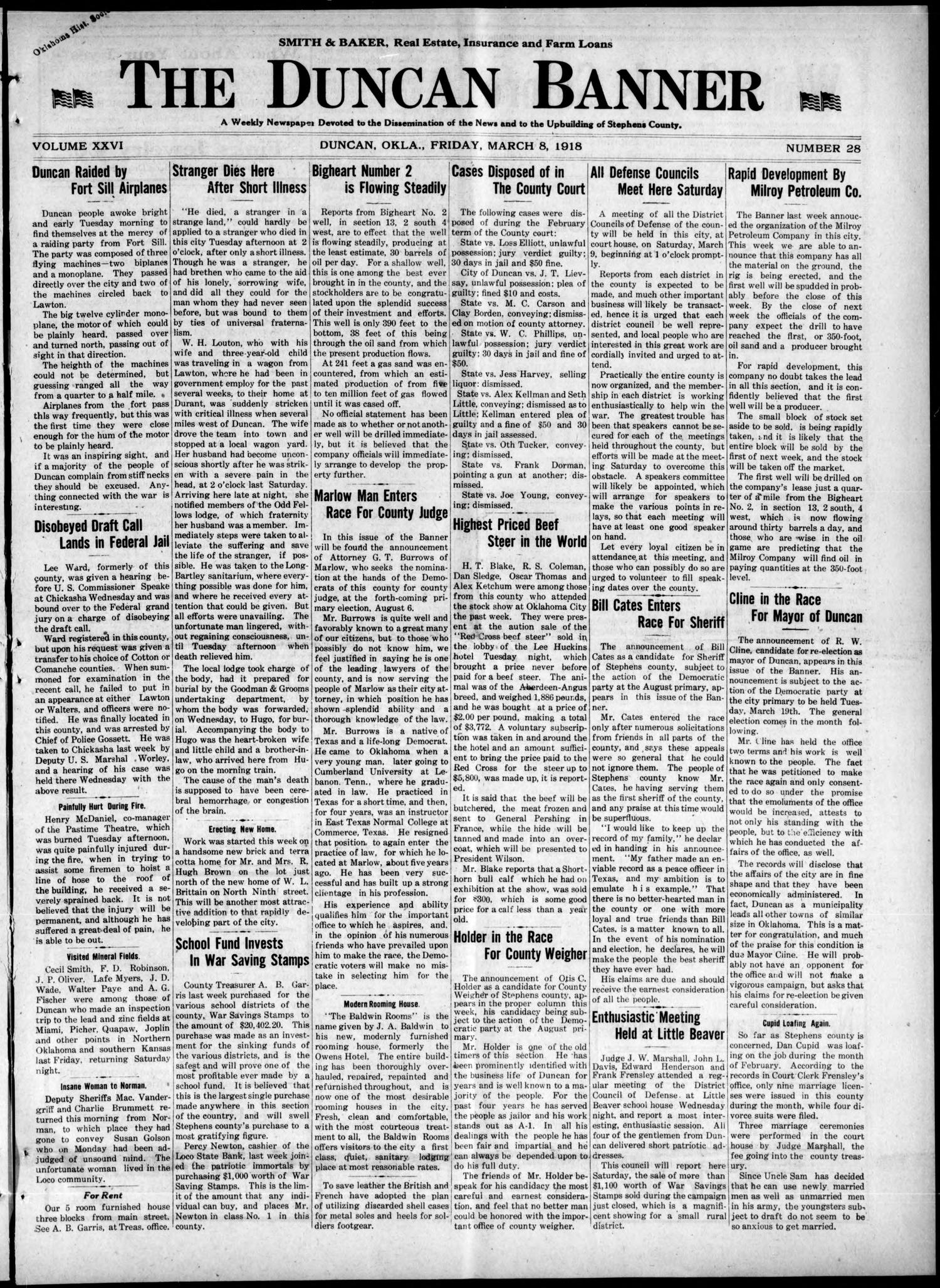 The Duncan Banner (Duncan, Okla.), Vol. 26, No. 28, Ed. 1 Friday, March(03)