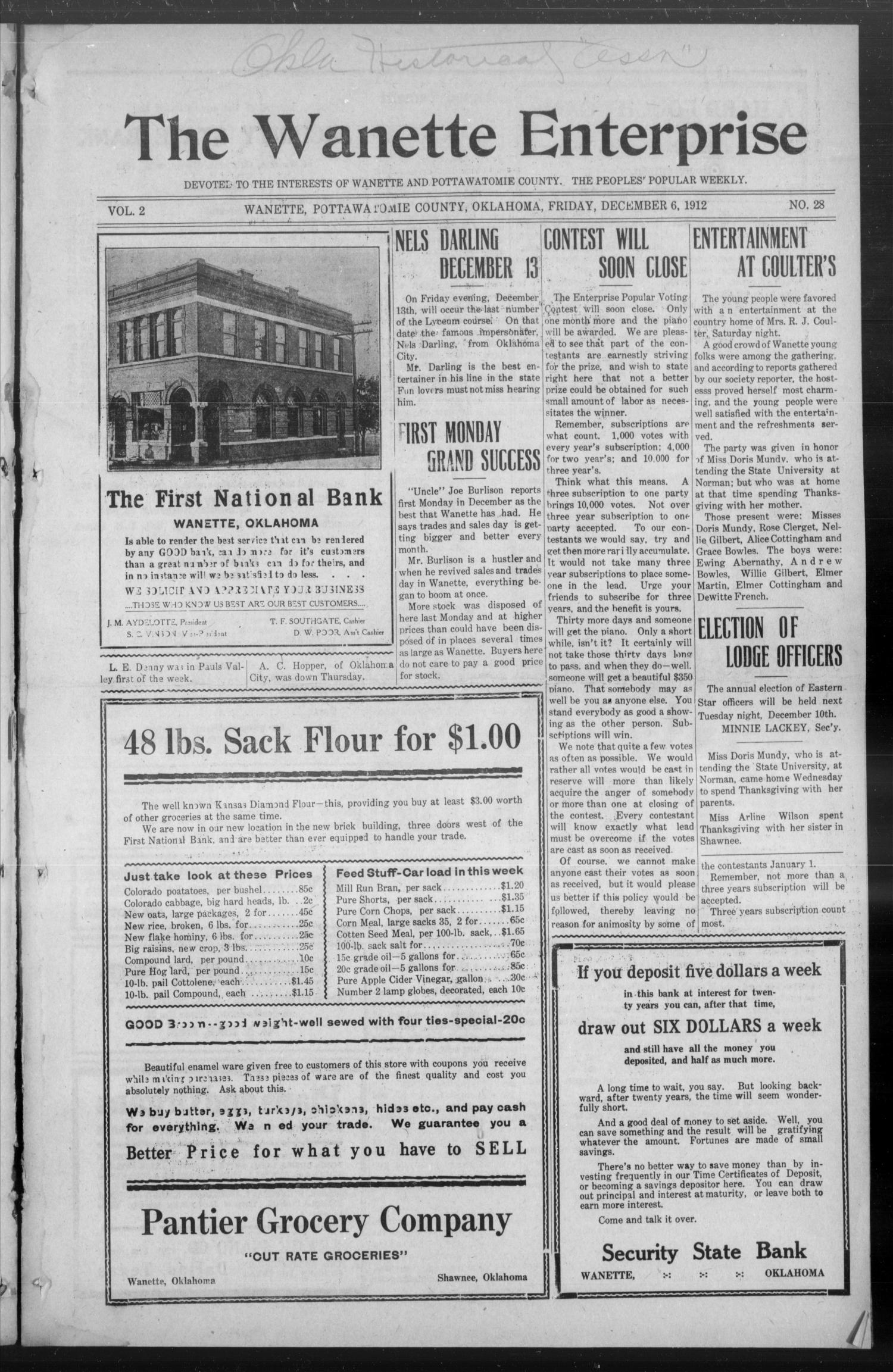 The Enterprise Okla.), Vol. 2, No. 28, Ed. 1 Friday