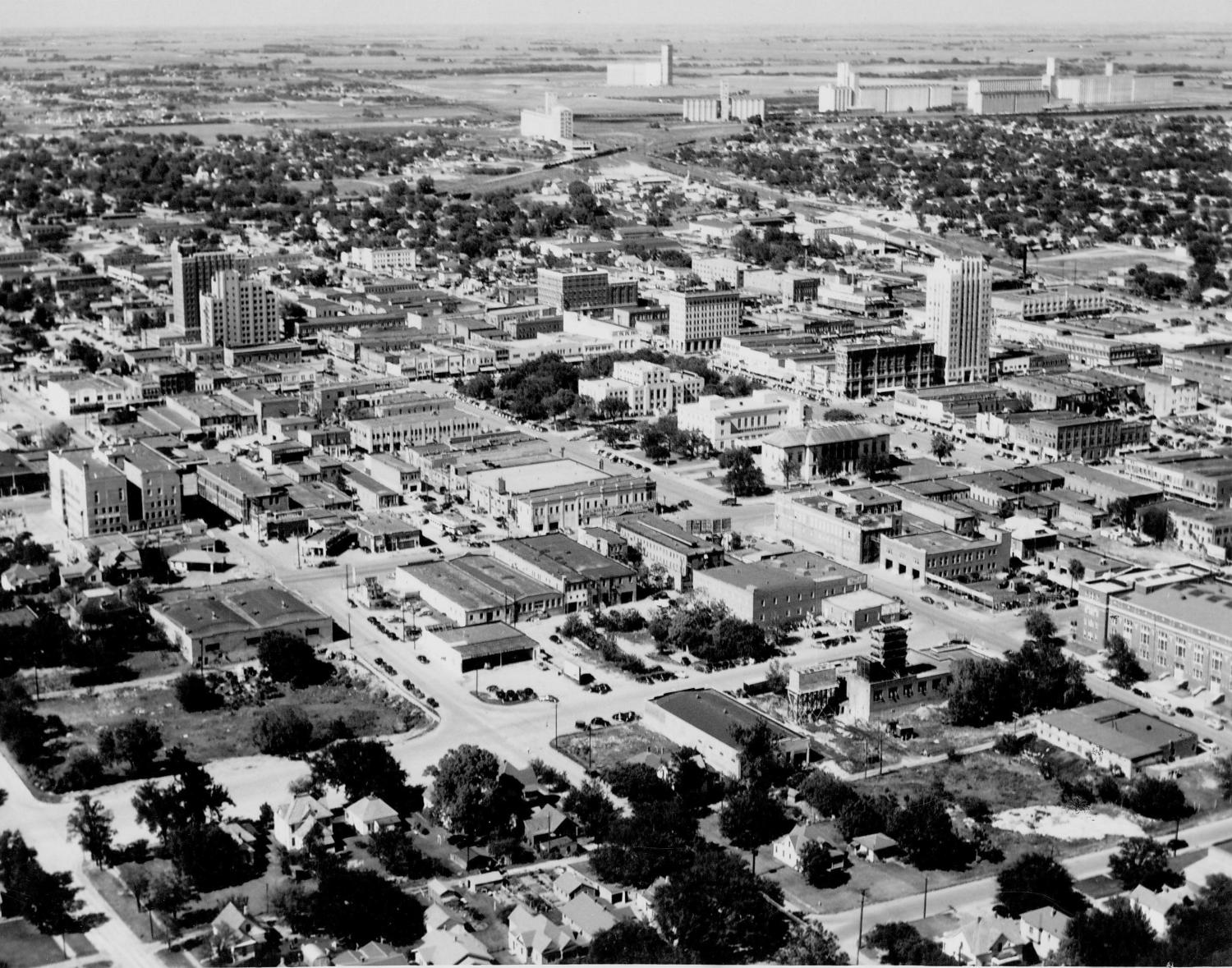 Aerial view of downtown Enid The Gateway to Oklahoma History