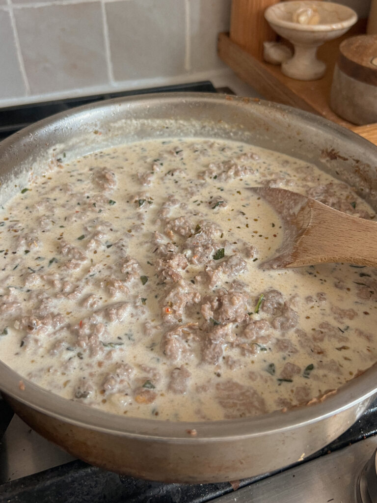 Autumn Butternut Squash + Italian Sausage Casserole