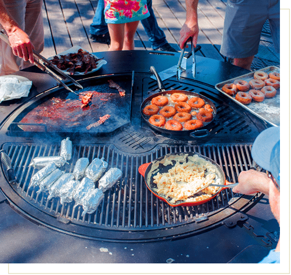 The Ultimate Firepit Grill Combo with a Table
