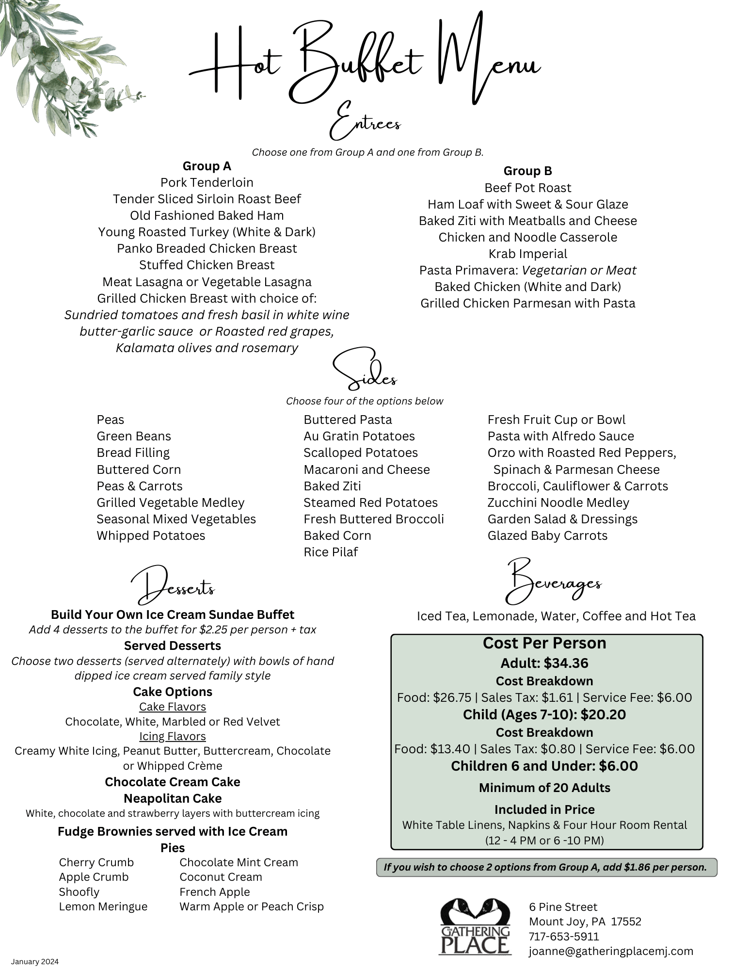 Hot Buffet The Gathering Place