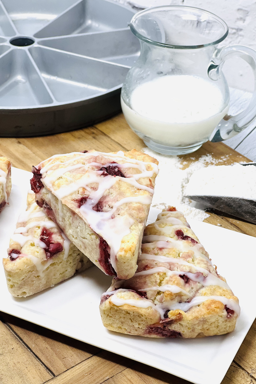 Tart Cherry Scones with Vanilla Glaze Gather Lemons