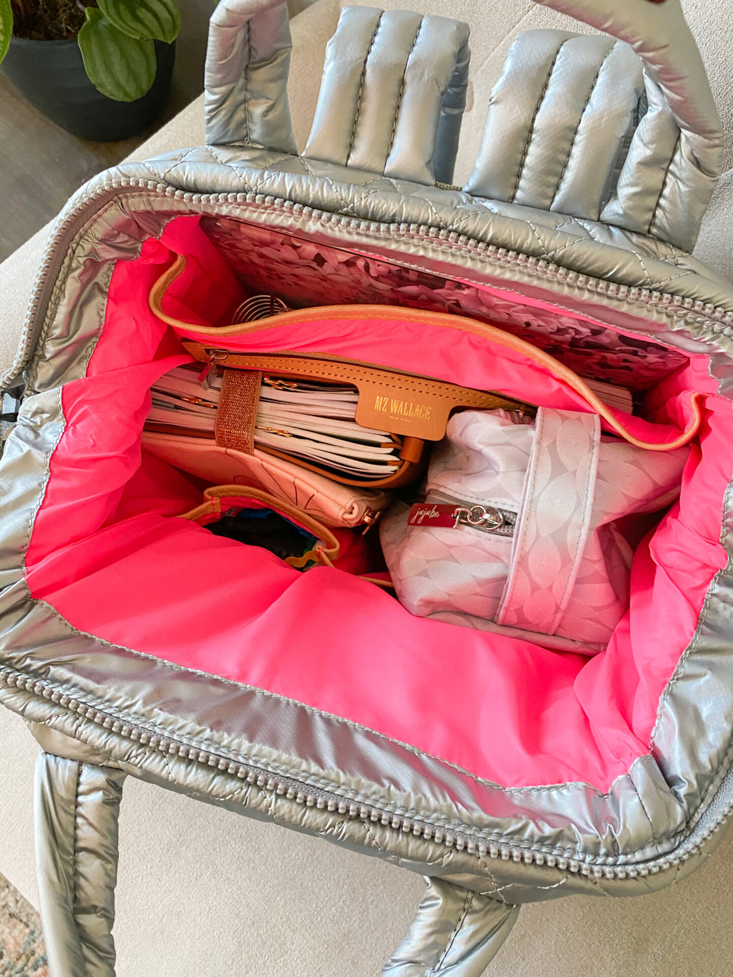 How I pack my MZ Wallace Top Handle Backpack! GatorMOM