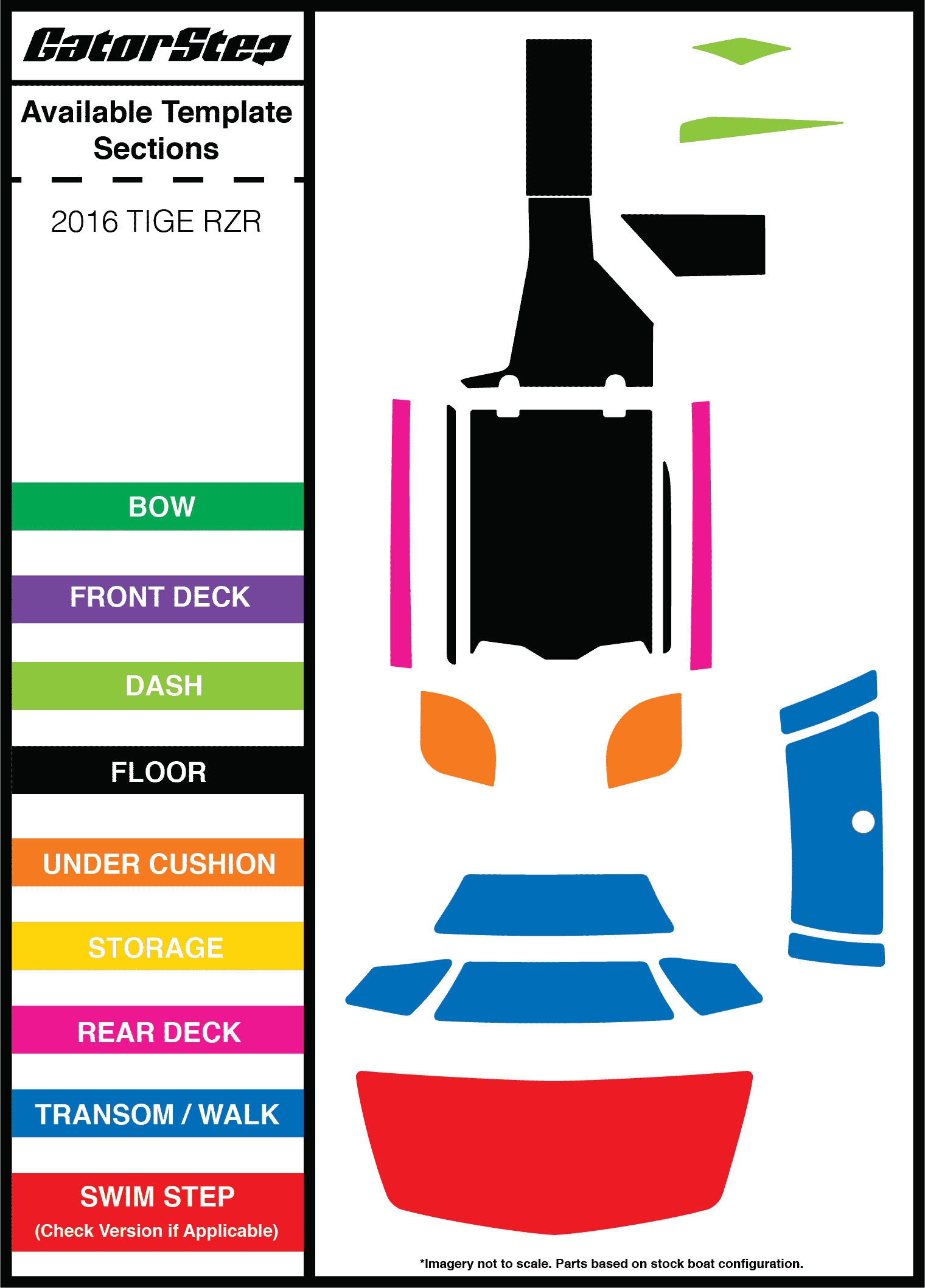 Tige RZR 2016 GatorStep Boat Flooring & Decking