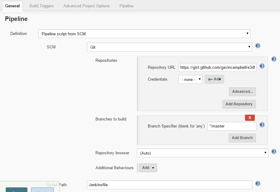 Automating SSDT build and deployment with Jenkins from a local git repo