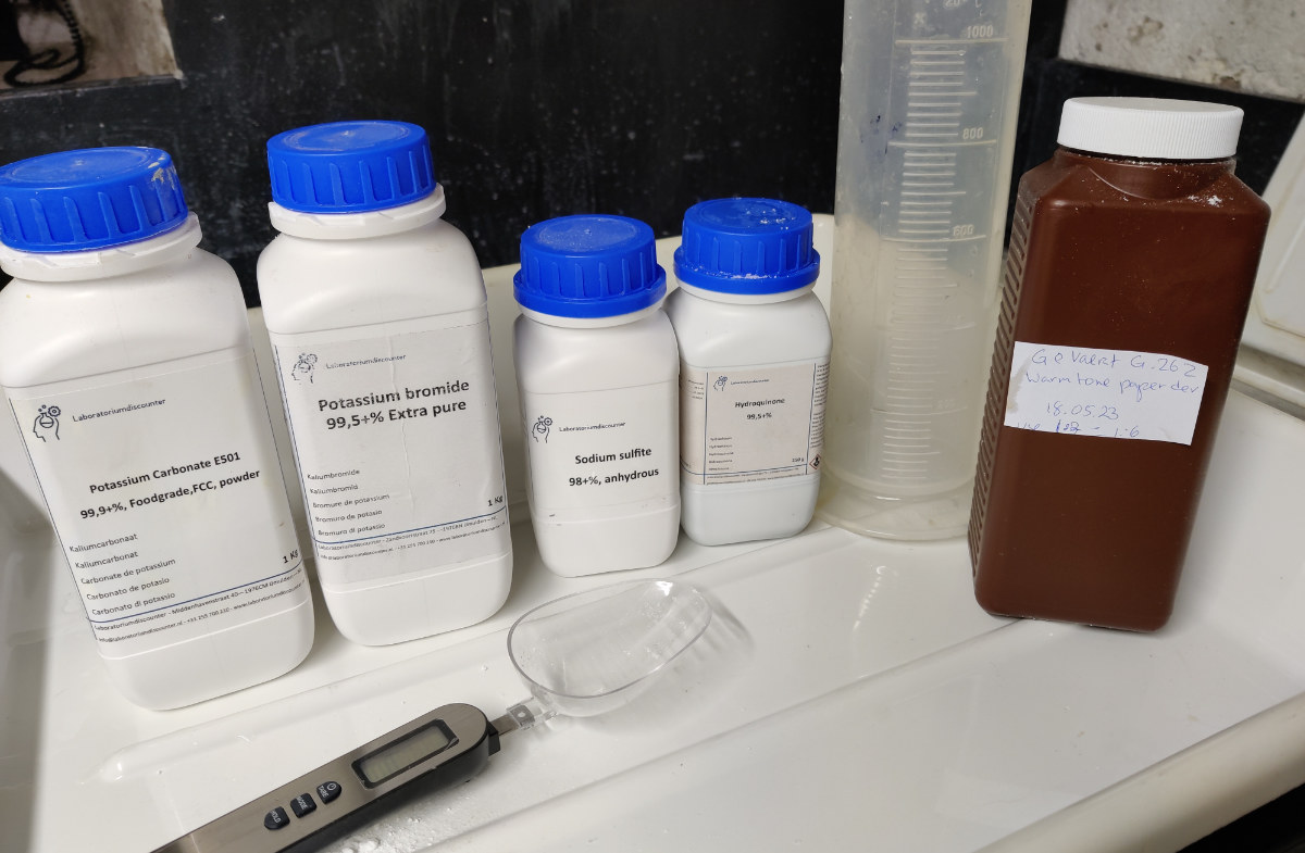 Make your own Darkroom Paper Developer Gevaert G.262 Gavin Lyons Photography