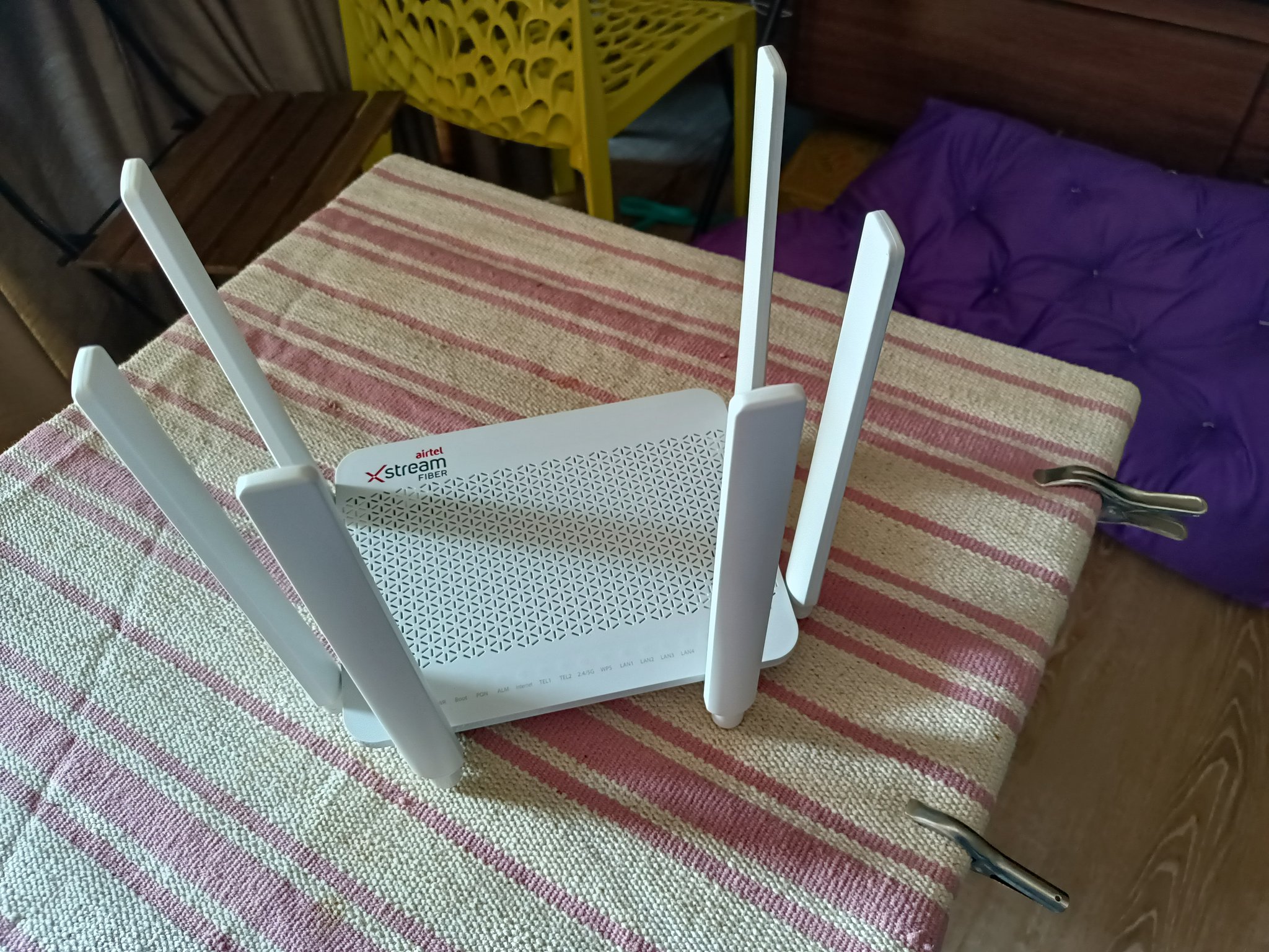 Airtel 1gbps Fiber ONT DASAN H680GMA2 2300mbps MIMO Dual Band Router