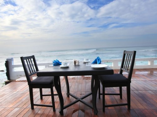 Outdoor dining area at Cantaloupe Aqua Galle