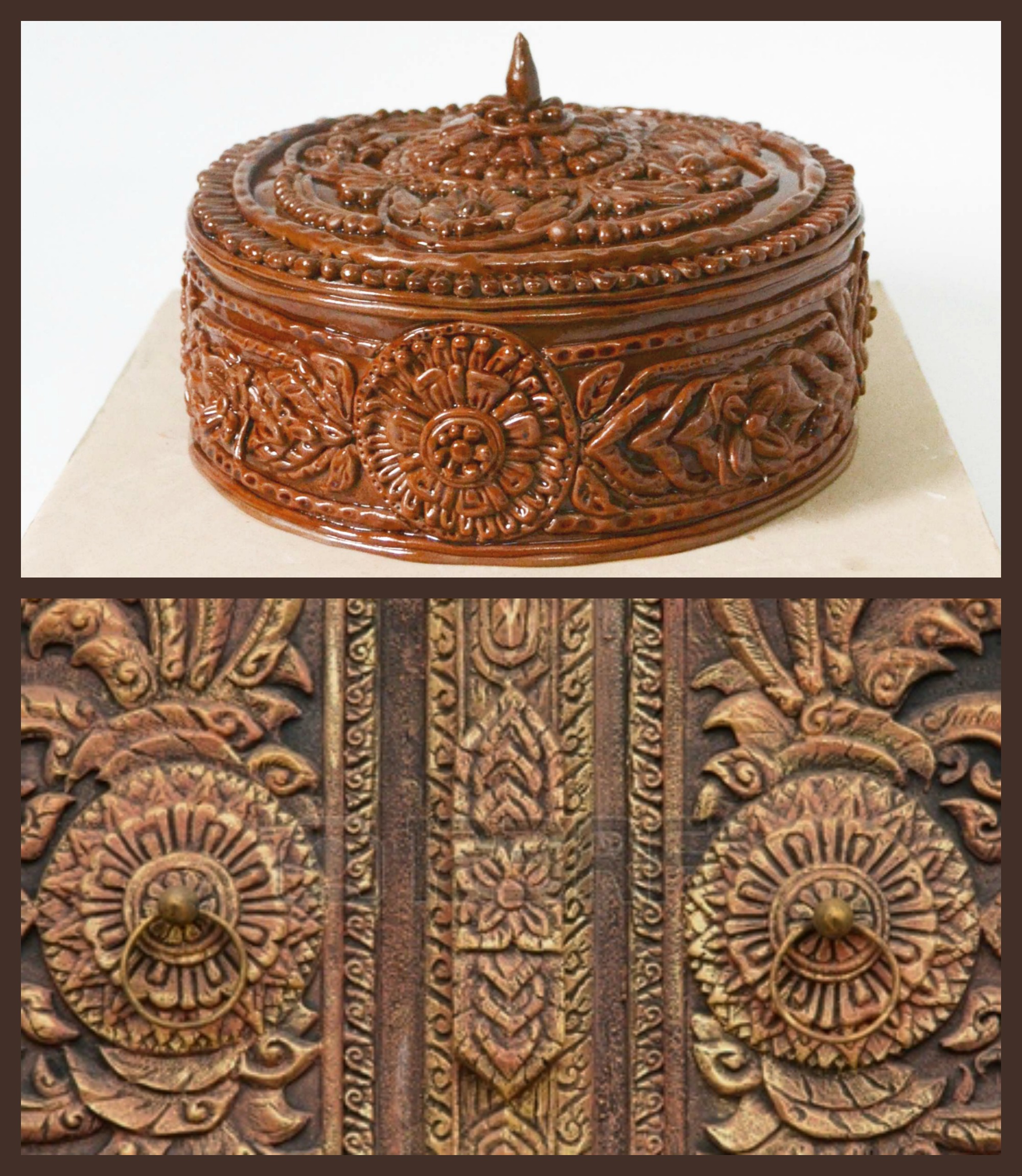 How To Create Wood Carving Effect On Cake with Fondant Gayathri's