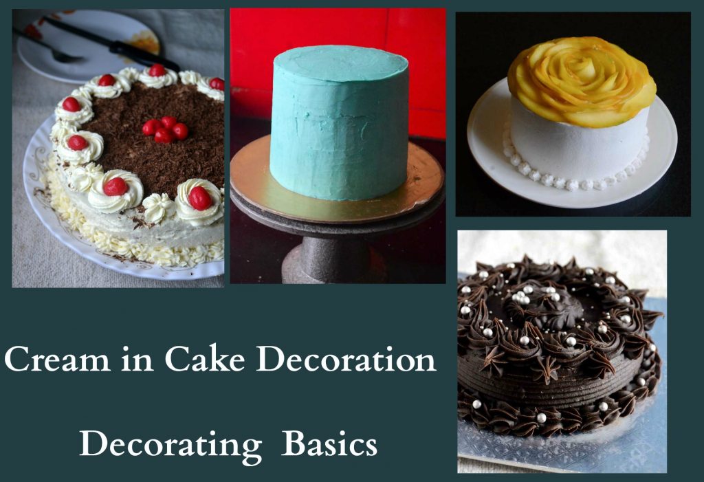 Cream in Cake Decoration Cake Decorating Basics Gayathri's Cook Spot