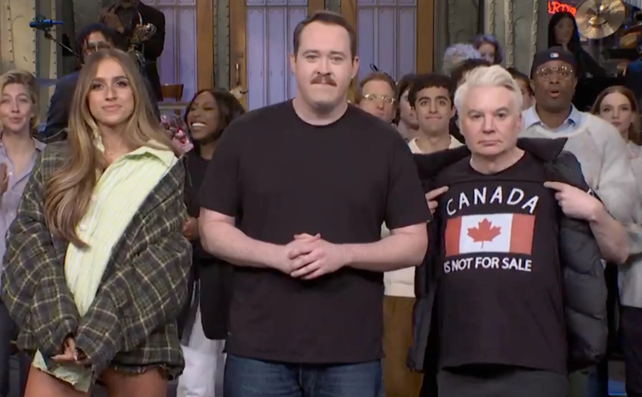 Mike Myers Takes a Stand on SNL With “Canada Is Not for Sale” Shirt